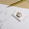 2 x 45mm 'Pixel Art Fluffy Sheep' Erasers/Rubbers (ER00040673)
