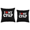 I HEART LOVE MY CPAP Throw Pillow