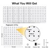 LANSI 6Pcs Peg Board, Pegboard Wall Organizer Panels, White Pegboard