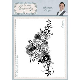 Sentimentally Yours Bohemian Corner-A6 Rubber Stamp, Grey