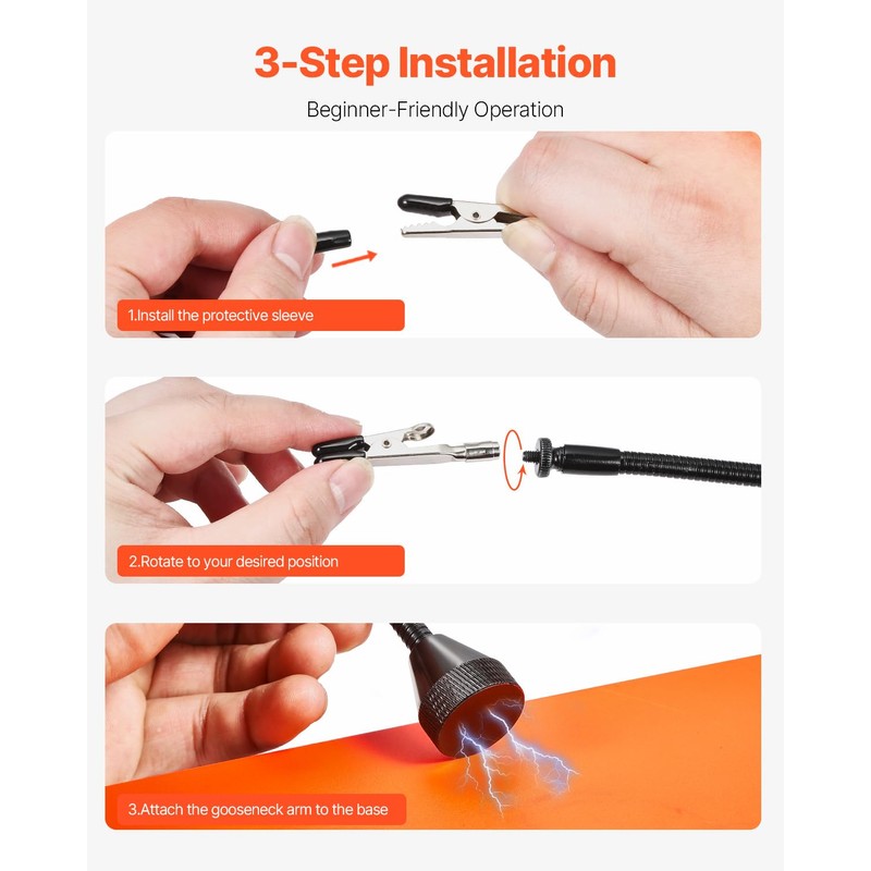 VEVOR Magnetic Helping Hands Soldering Station, 4 Flexible Arms Third