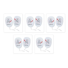 XFT AED Trainer Pads - Pack of 5 Replacement Electrode Pads for Exercise Trainer Compatible with XFT-120C, XFT-120C+, XFT-d0009, XFT-120GA (Aldult)