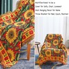 Red Sunflower Throw Blanket with Fringe Boho Throw Blankets Recliner