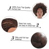 WOONEKY 1pc Real Hair Head Model Hairdressing Training Head Afro