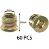 60 PCS Threaded Insert Nuts,Hex Socket Screw-in Nuts for Wooden