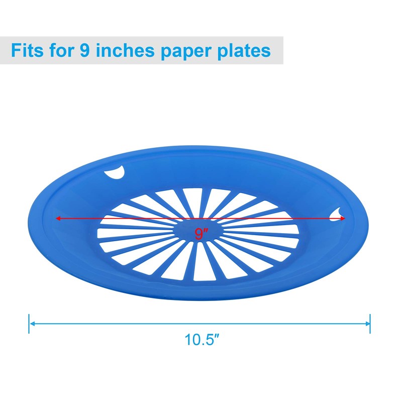 Cosmos Pack of 8 Reusable Plastic Paper Plate Holders, Holding