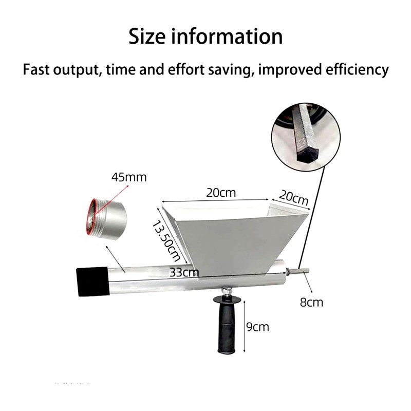 Mortar Grout Gun HBCHEN Large Size Stainless Steel Portable Pointing