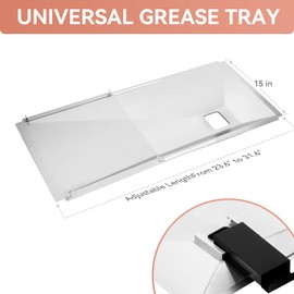Universal Grease Tray with Catch Pan for Nexgrill 720-0888s 720-0888 720-0896, 3/4/5 Burner Gas Grill, Adjustable Drip Pan for Expert,Charbroil, Dynaglo, Kenmore, BHG, Grill Master Backyard Uniflame