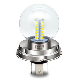 SOFOC- P45T LED Motorcycle Headlight G40 Bulb 6V 12V 24V AC6-30V Compatible 2W 500LM 2835 25SMD Dual Contact Yellow 1Pcs