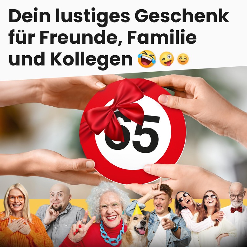 DankeDir! 65th Birthday Plastic Sign (20 x 20 cm) Birthday