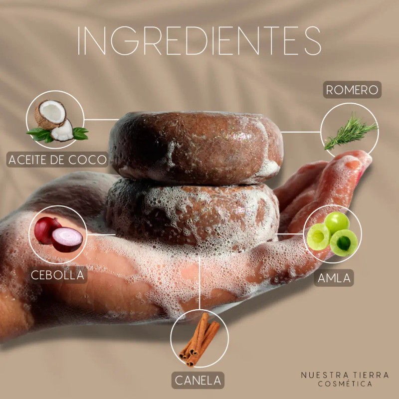Shampoo Sólido Anti Caída Amla Shikakai Grs