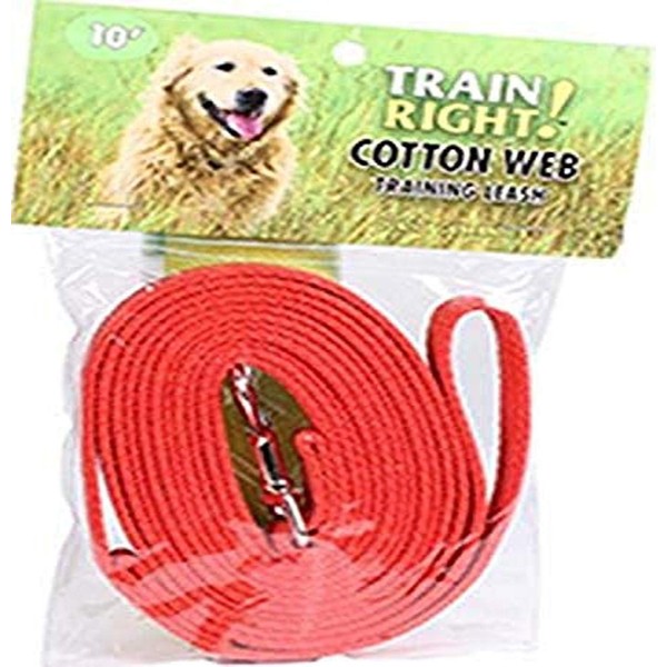 Coastal Pet Products DCP510RED Cotton Web Collar Lead for Pets,