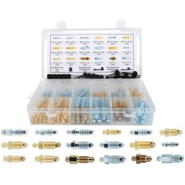 Dsnaduo 90 PCS 18 Types Brake Caliper & Wheel Cylinder Bleeder Screw Brake Valve Screw Assortment with 15pcs Dust Caps, Standard SAE & Metric Bleeding Screws Bleed Kit Replace 30300