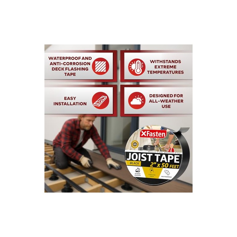 XFasten Professional Butyl Joist Tape - Waterproof and Durable