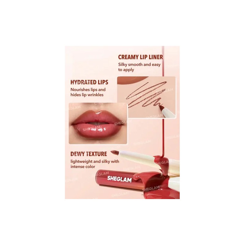 Sheglam Lip Rules Lápiz Y Gloss Labial - By The