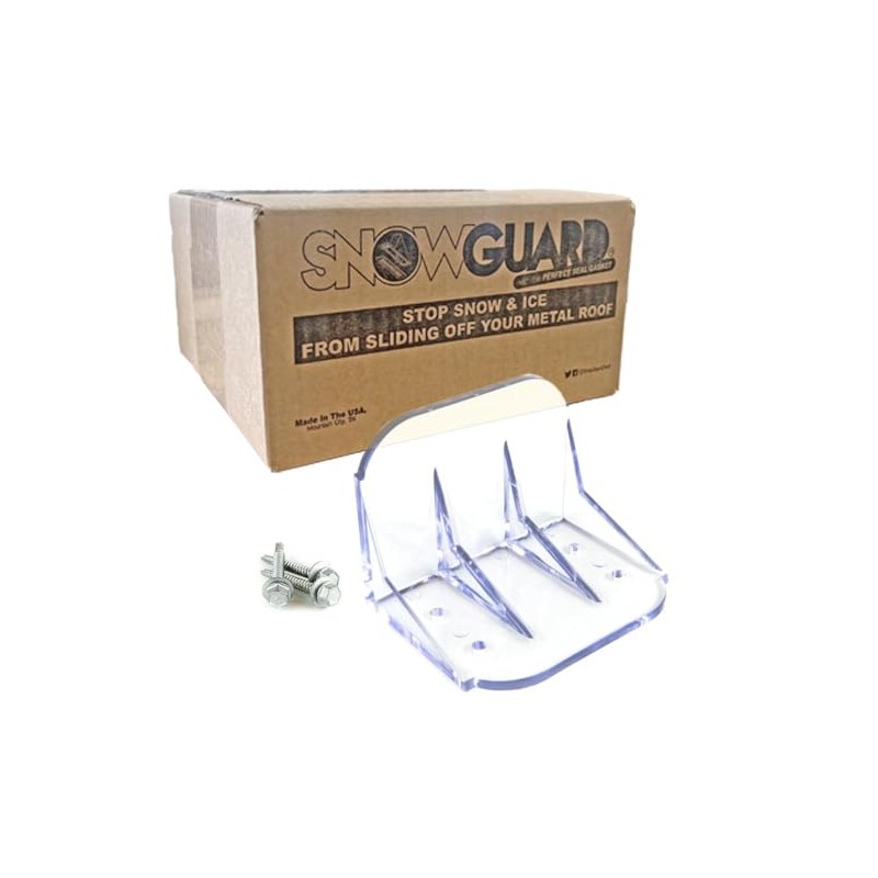 20 Pack Snow Guards for Metal Roofs – Heavy-Duty Polycarbonate