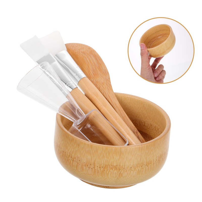 FOMIYES Routine Bowl Brush Set for Clay Masks Face Masks