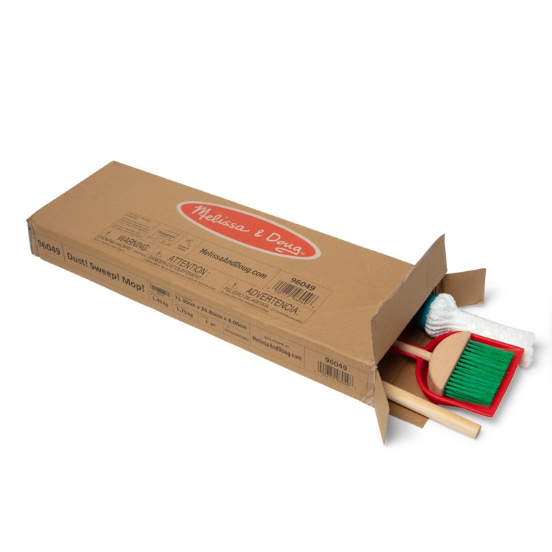 Melissa & Doug Dust Sweep Mop, 6-Pc. Toddler Cleaning Set