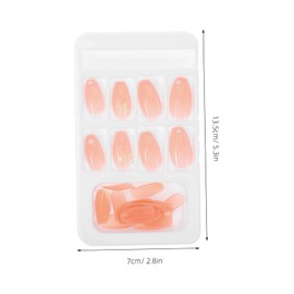 FOMIYES Pcs Butterflies Long Press Nails Full Coverage Nail Patches Abs Material Gentle Diy Home Use