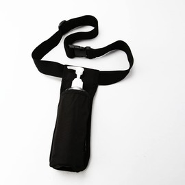 LANLAOER Aceite de masaje para colgar en la cintura, funda para masaje, fisioterapeuta, kit profesional, ajustable, funda para aceite y loción (1 bolsillo, negro)