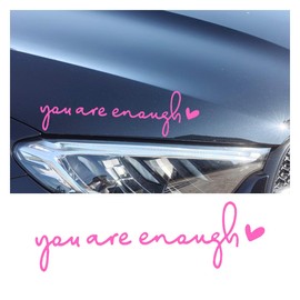 Mirror Stickers for Cars, You are Enough Rearview Mirror Stickers, Car Window Decal Decoration, Dresser Mirror Decals, Car Decoration Accessories, Car Mirror Decals for Women