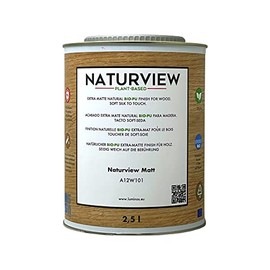 A12W101 NATURVIEW MATT - Water Based BIO-Polyurethane Clear Varnish for Wood. Interior- 3 USQT …