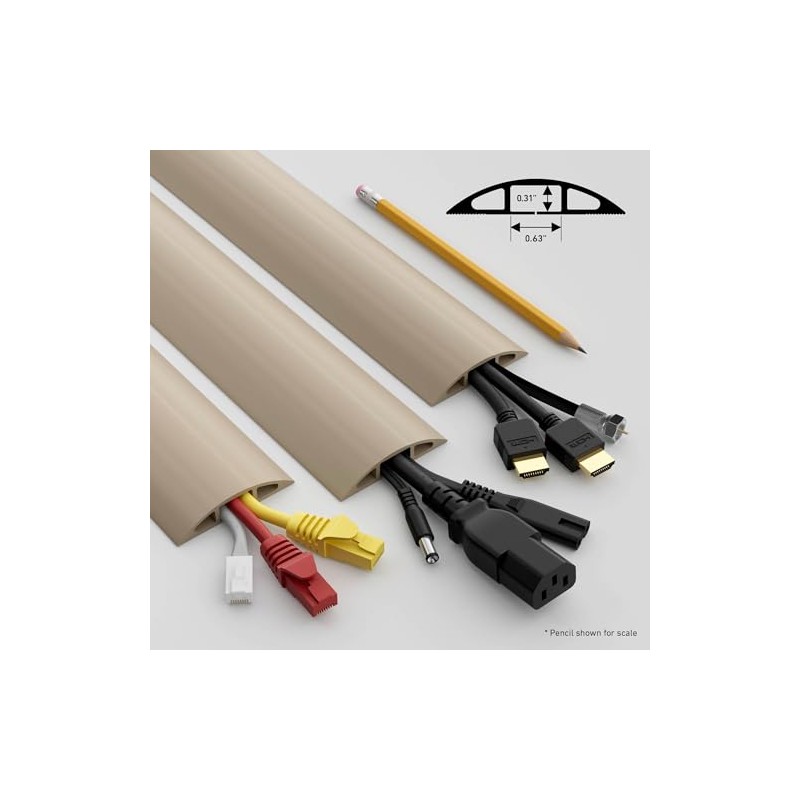 D-Line - Cubierta para cable de piso de 182.88 cm,