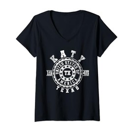 Damen Katy TX | Texas T-Shirt mit V-Ausschnitt