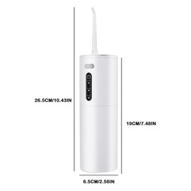 Portable Cordless Water Dental Flosser - Powerful Oral Irrigator with 3 Jet Tips & 280ml Tank for Home & Travel Use