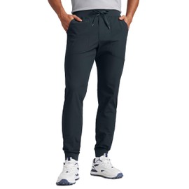 CRZ YOGA All Day Comfy Golf Joggers Pants for Men 32'' Quick Dry Lightweight Stretch Work Casual Sweatpants with Pockets True Navy Large