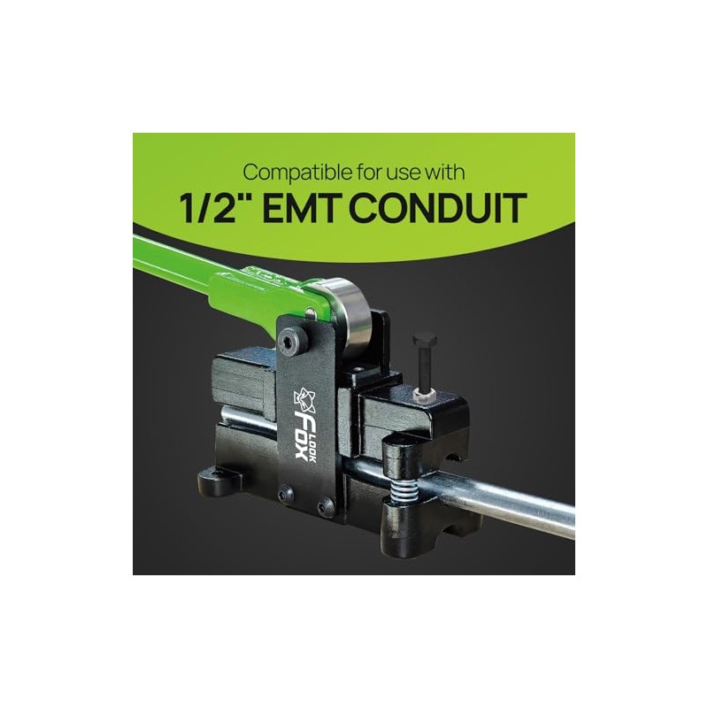 Conduit Bender, 12~14.3mm（9/16in）- Adjustable Offset for Flexible & Precise Bends,