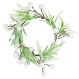 Ideen mit Herz Decorative Wreath | Christmas and Winter (Snowy - Diameter 13 cm)