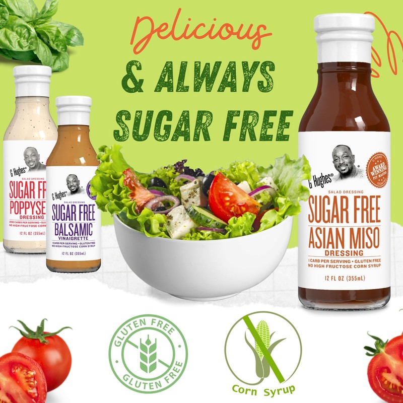 G Hughes Sugar Free Asian Miso Dressing - Asian Salad