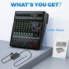 8-Channel Professional Audio Mixer, FX-8usb Mixing Console with XLR Inputs,