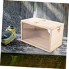 BESPORTBLE Wood Bird Nest Breeding Box Outdoor Cockatiel Nesting Box