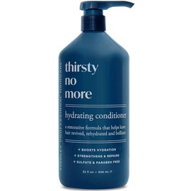 Findley Thirsty No More Hydrating Conditioner with Coconut Oil & Silk Protein - Moisturize & Prevent Breakage | Strengthen Damaged Hair (32 ounces)