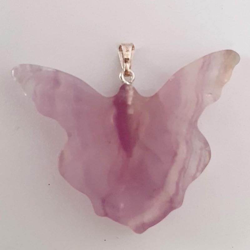 Fluorit Stein Elfe | Edelstein Elfen Schmuck | Fluorit Regenbogen