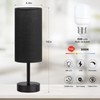Black Touch Bedroom Lamp with USB - 3 Way Dimmable