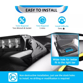 SI Fits 2024-25 Can Am Maverick R /Max All Models Roof 50" Curved Light Bar Mounts