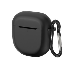 Geekria - Funda de silicona compatible con Bose QuietComfort II True Wireless Earbuds, funda protectora para auriculares con gancho para llavero, LED frontal visible (negro)