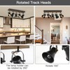 KEESFU 5-Light Track Lighting Kit,Black Semi Flush Mount Ceiling Light