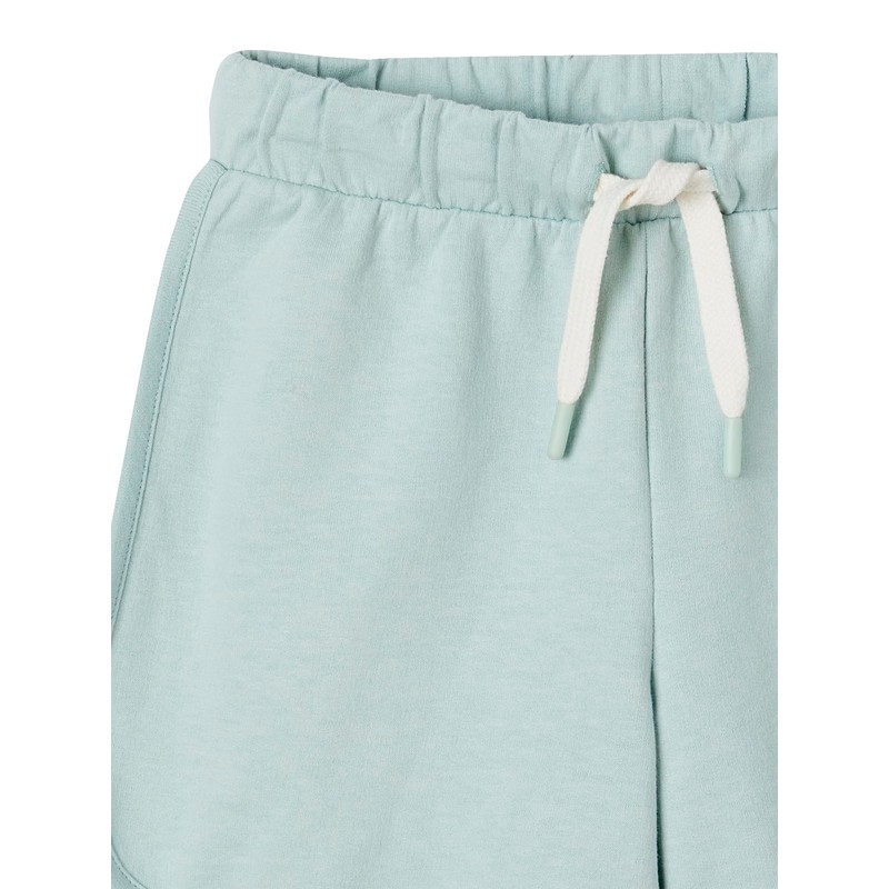 Vertbaudet Girls Sweat Shorts with Recycled Polyester Aqua 110, green