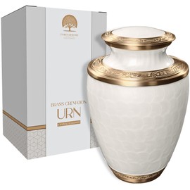 Cremation Urn for Human Ashes – Adult Brass Urn for Men or Women up to 200lbs – Handcrafted Memorial Burial Container – Suitable for Funeral or Display