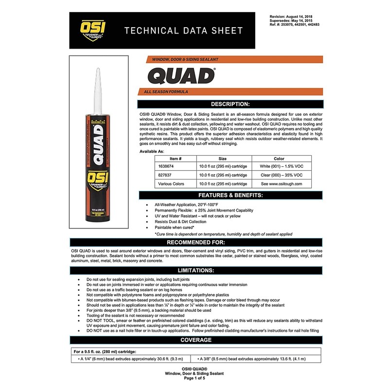 OSI Quad Advanced Formula 10 fl. oz. Clear #000 Window