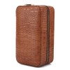 Wood Portable Travel Outdoor Cigar Humidor PU Leather Cigar Storage