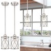 Osimir Brushed Nickel Pendant Lights Kitchen Island 2 Pack, Mini