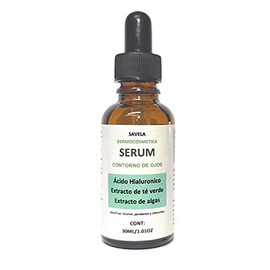 Serum Contorno de Ojos, Ácido Hialuronico, Extracto de Algas y Té Verde; Fucus, Wakame y Chitosan 30ml