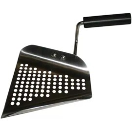 rattleware Scoop, Stainless Steel, for Popcorn, Right Hand, Black Handle