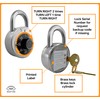DuoTyga Combination Padlock with Key, 10 Pack 4 Keyed Alike