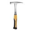 HARFINGTON Rock Hammer 19oz 11inch Pointed Tip Anti-Slip Shock-Proof Handle